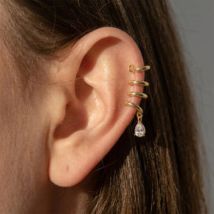 Zephyr Spiral Ear Climber Earrings