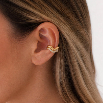 Onda Wavy Ear Cuff Earrings