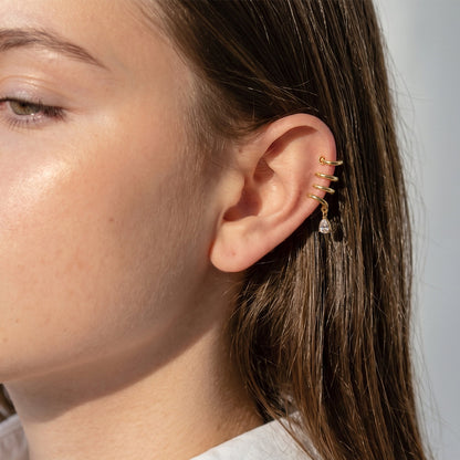 Zephyr Spiral Ear Climber Earrings