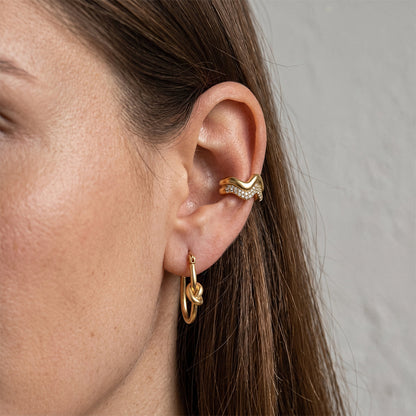 Onda Wavy Ear Cuff Earrings