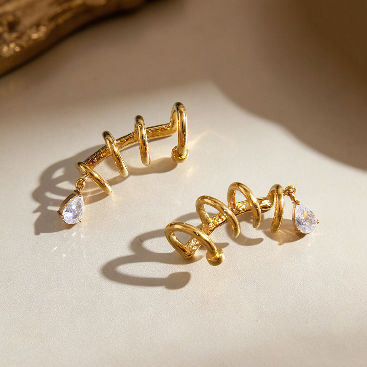 Zephyr Spiral Ear Climber Earrings