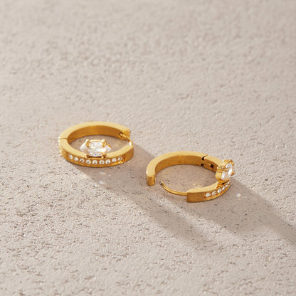 Alba Marquise Pavé Hoop Earrings