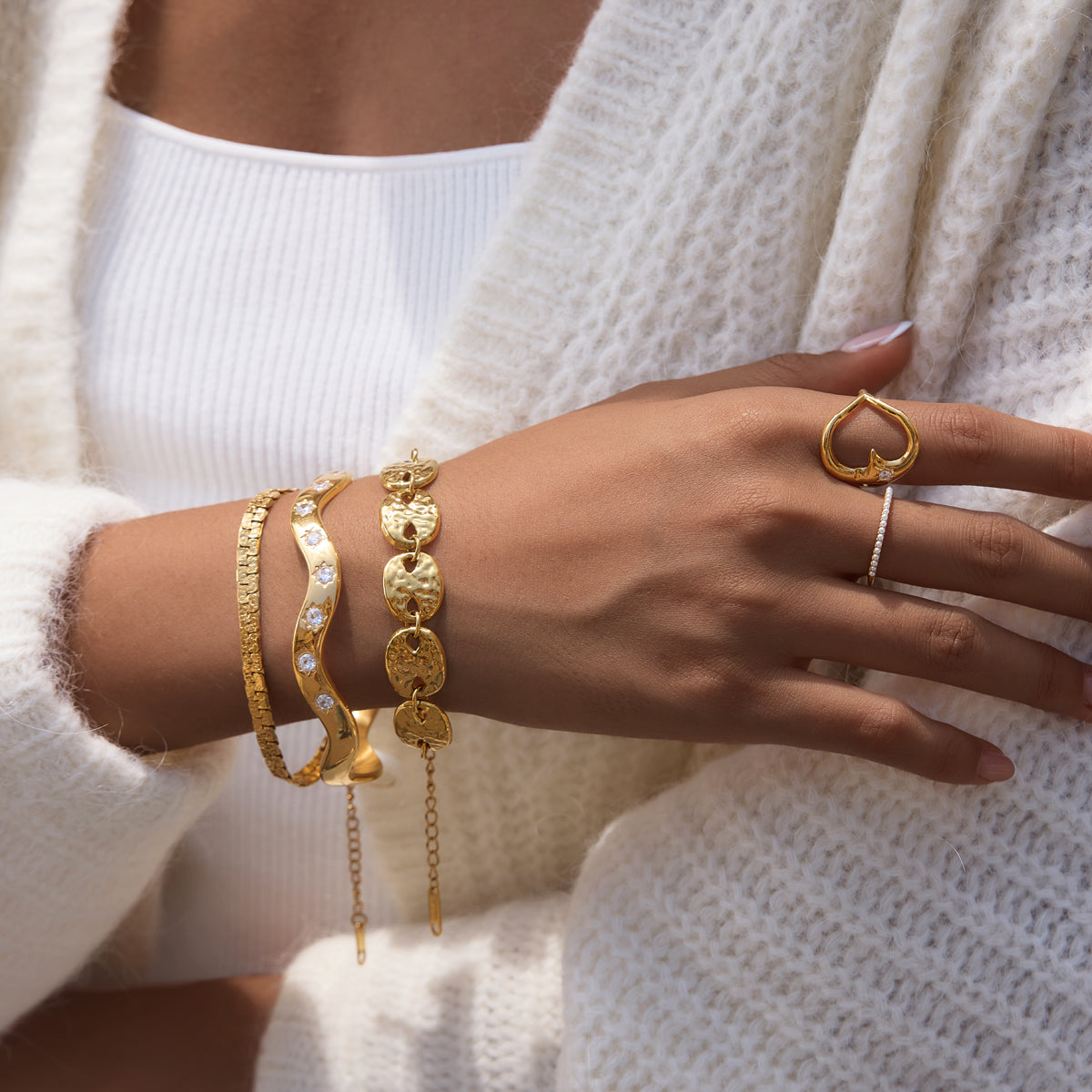 Marea Molten Heart Open Ring