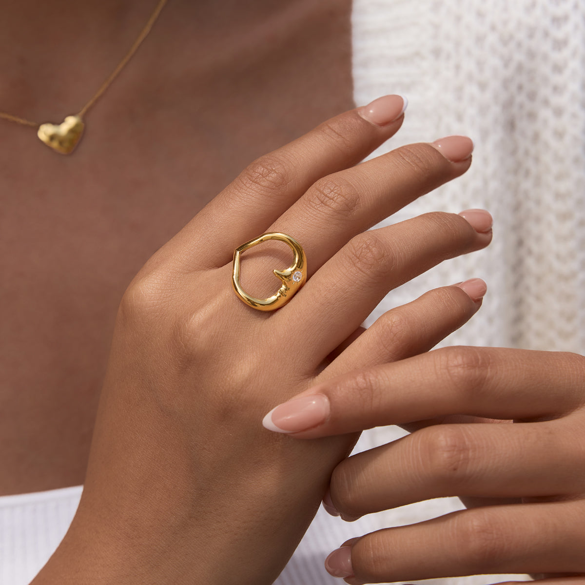 Marea Molten Heart Open Ring