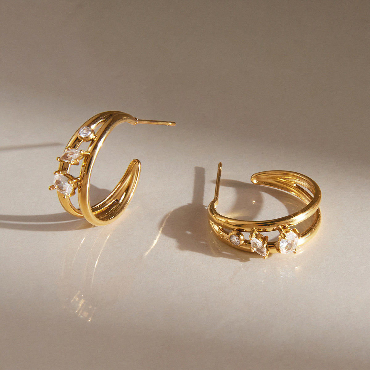 Calanque Double Band Hoop Earrings