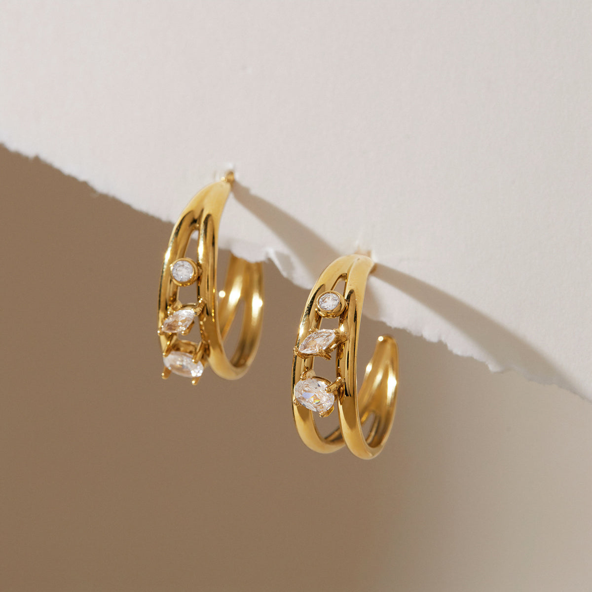 Calanque Double Band Hoop Earrings