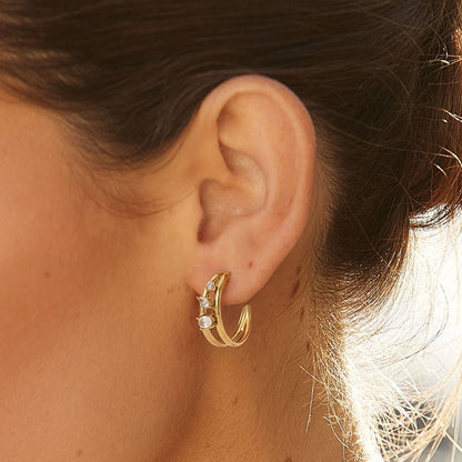 Calanque Double Band Hoop Earrings
