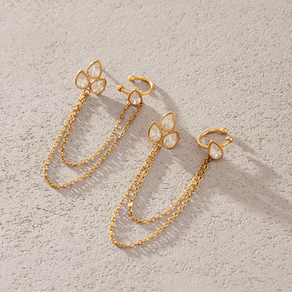 Zephyr Chain-Linked Cuff Earrings