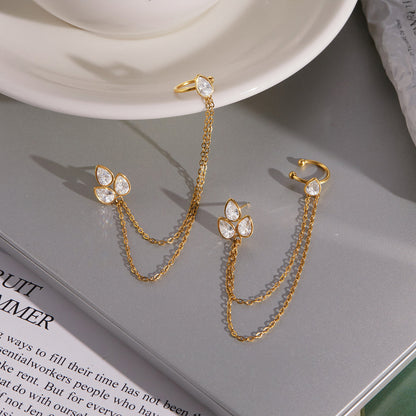 Zephyr Chain-Linked Cuff Earrings