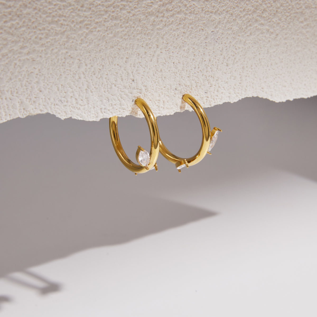 Dune Marquise Open Hoop Earrings