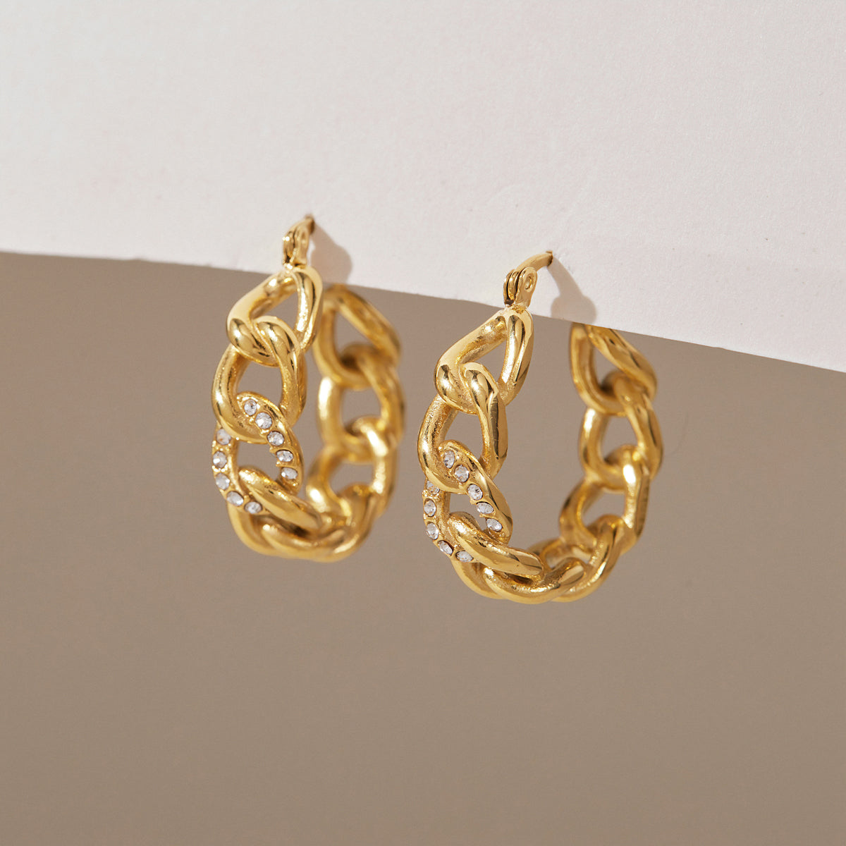 Mistral Curb Chain Hoop Earrings