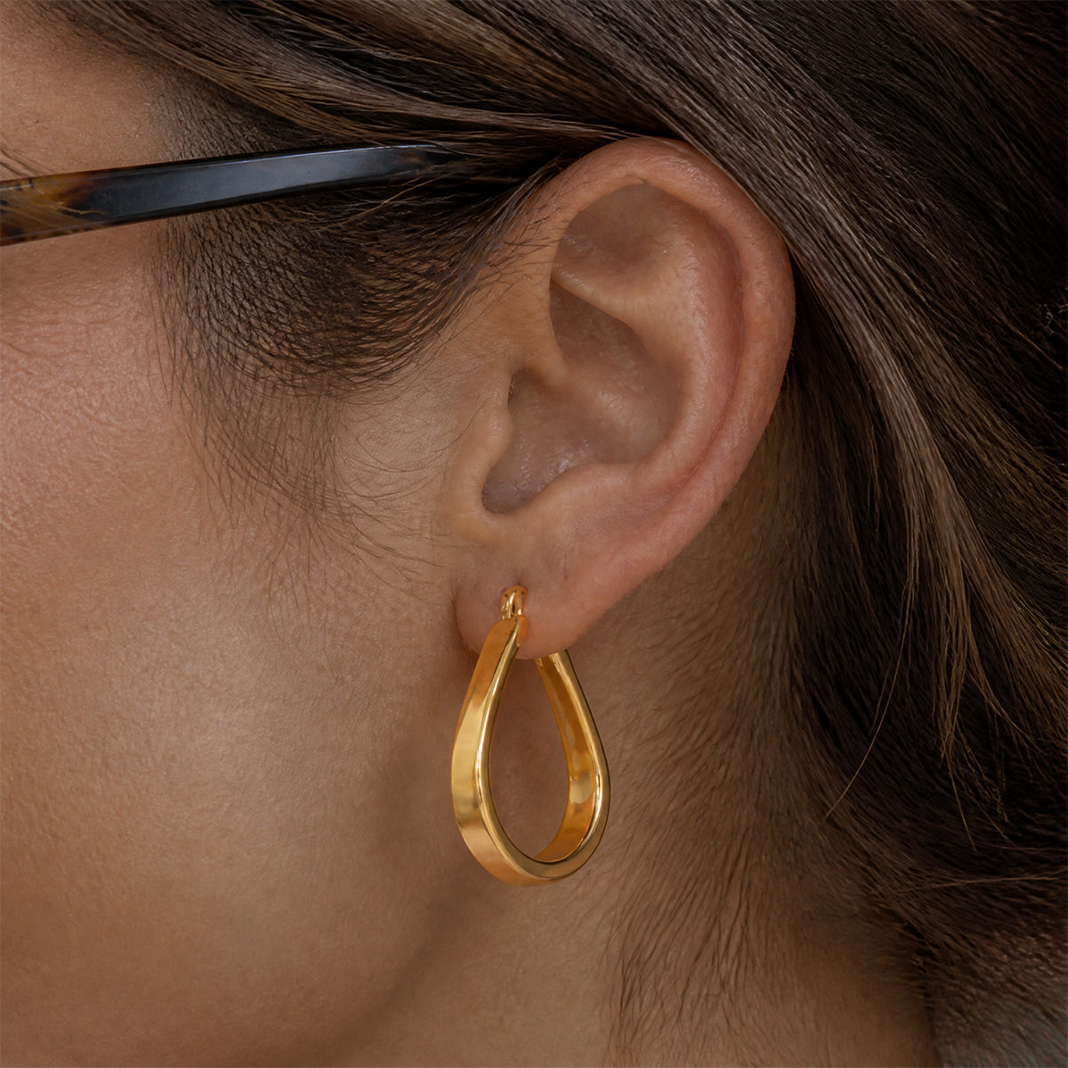 Mistral Twisted Teardrop Hoop Earrings