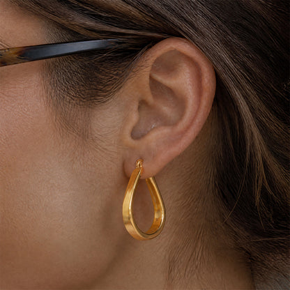 Mistral Twisted Teardrop Hoop Earrings