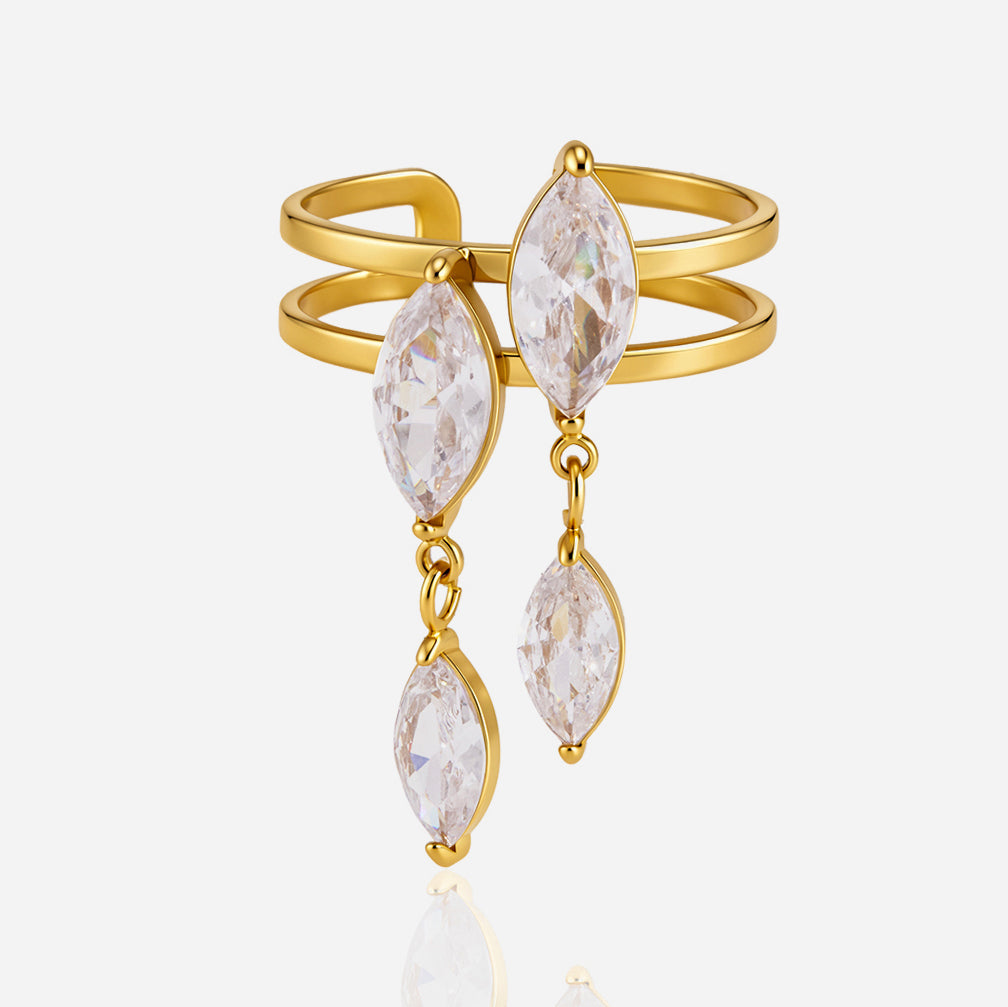 Formentera Double Drop Open Ring