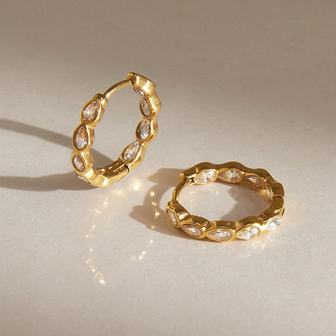 Salt Air Teardrop Huggie Earrings
