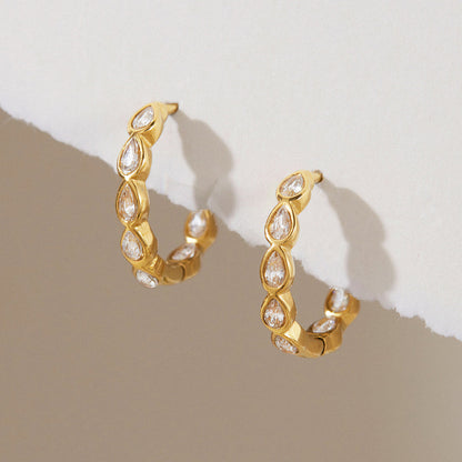 Salt Air Teardrop Huggie Earrings