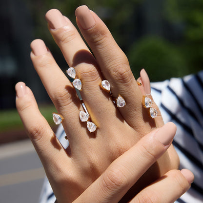 Calanque Pear Cascade Open Ring