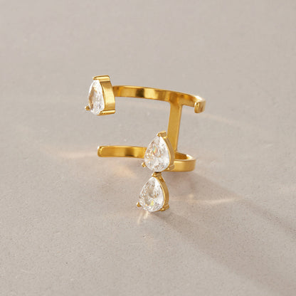 Calanque Pear Cascade Open Ring