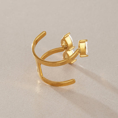 Calanque Pear Cascade Open Ring
