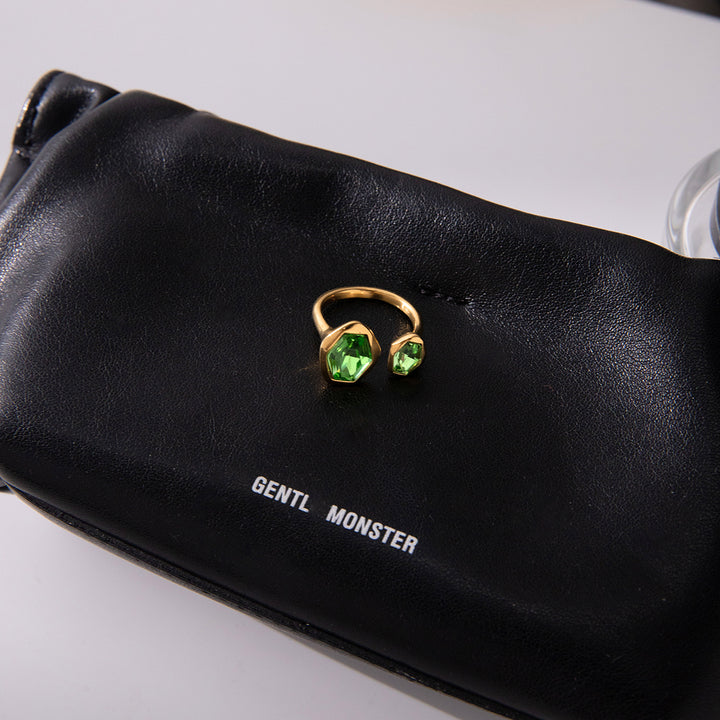 Myrtle Two Stone Open Ring