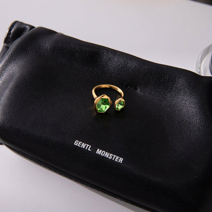 Myrtle Two Stone Open Ring