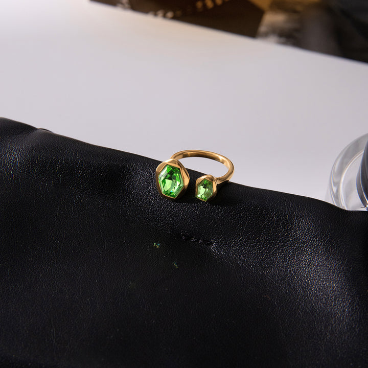 Myrtle Two Stone Open Ring