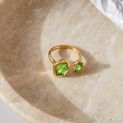 Myrtle Two Stone Open Ring