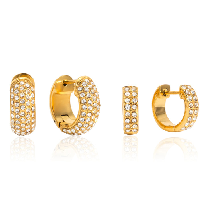 Salt Air Pavé Chunky Hoop Earrings