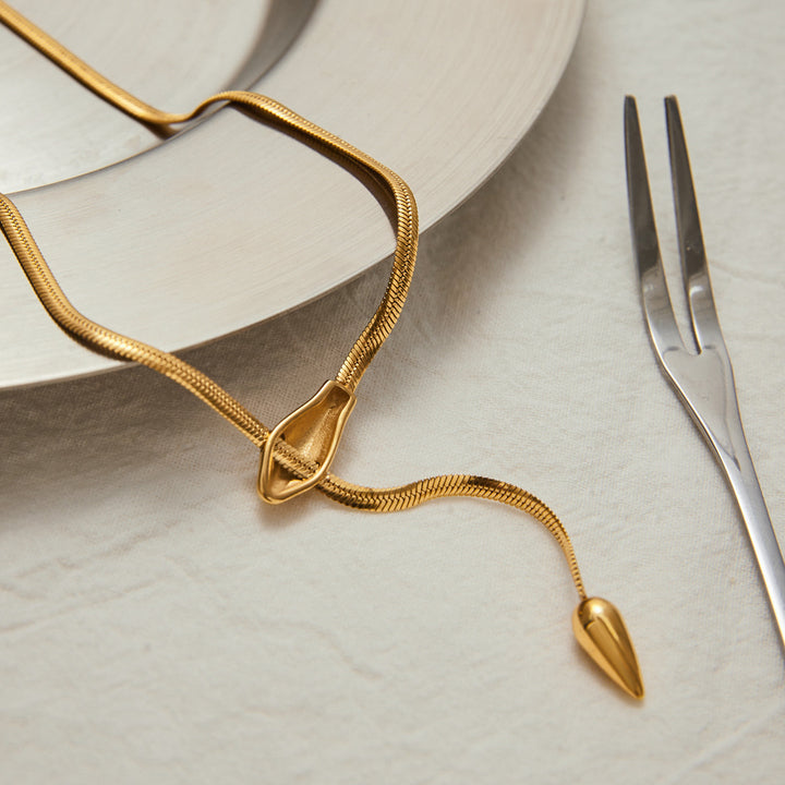 Meltemi Snake Lariat Necklace