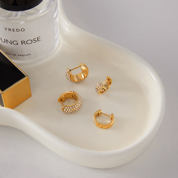 Salt Air Pavé Chunky Hoop Earrings