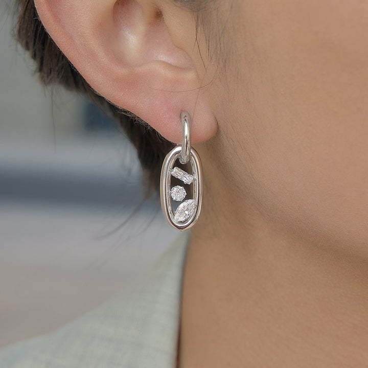 Ithaca Interlocking Link Drop Earrings