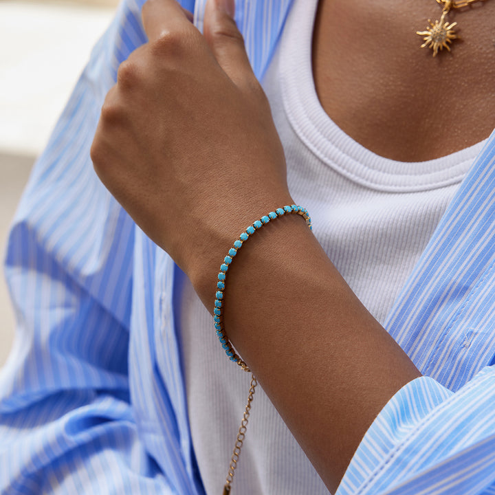 Menorca Turquoise Tennis Bracelet