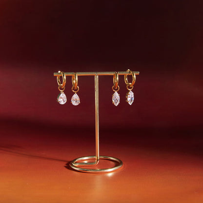 Cala Marquise Drop Huggie Earrings