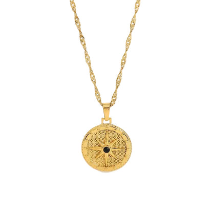 Tramontana Compass Medallion Necklace