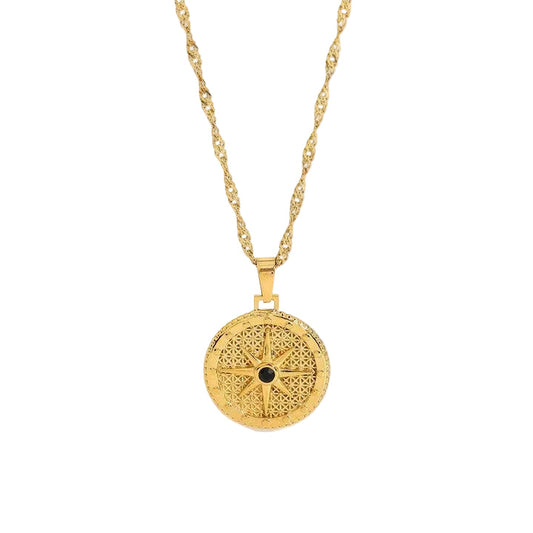 Tramontana Compass Medallion Necklace