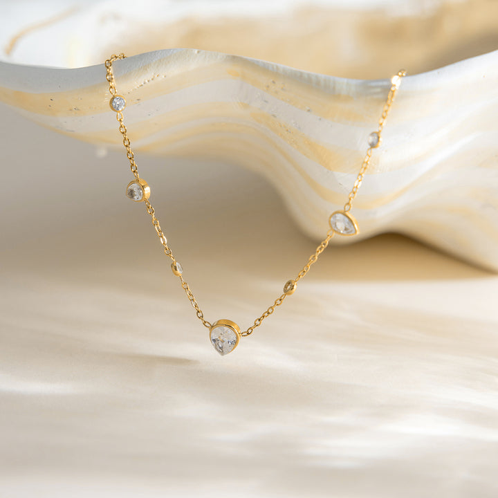 Salt Air Teardrop Station Necklace
