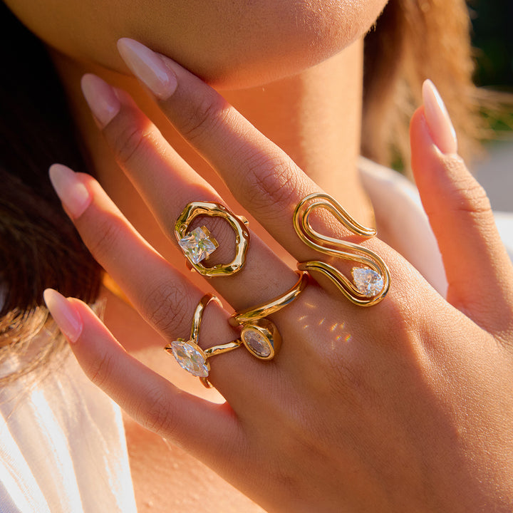 Lumen Sculpted Solitaire Ring