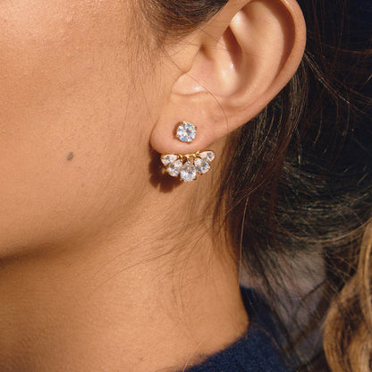 Lumen Fan Jacket Stud Earrings