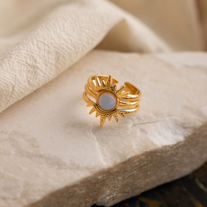 Selene Opaline Ray Stacking Ring