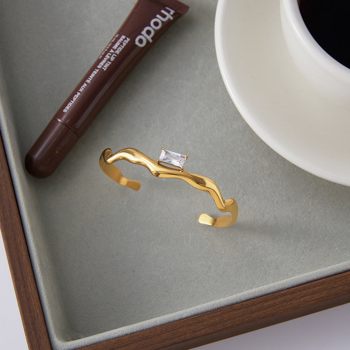 Cala Rippled Baguette Cuff Bracelet