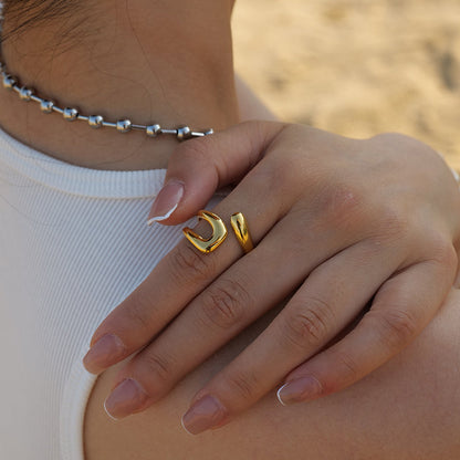 Levante Sculpted Open Band Ring