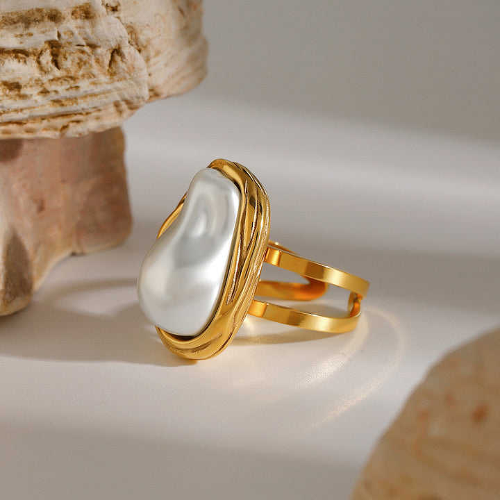 Lumen Baroque Pearl Open Ring