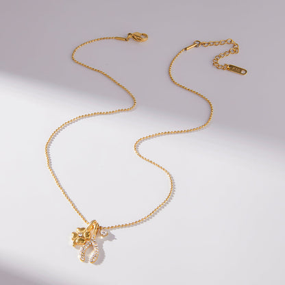Meltemi Clover and Wishbone Necklace