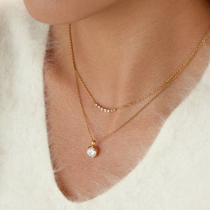 Cala Graduated Zircon Necklace