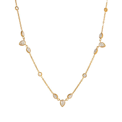 Sirocco Scattered Zircon Necklace