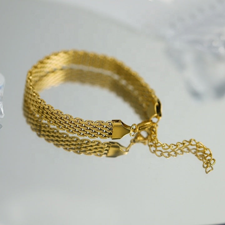 Riviera Woven Mesh Chain Bracelet