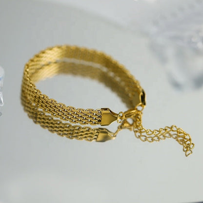 Riviera Woven Mesh Chain Bracelet