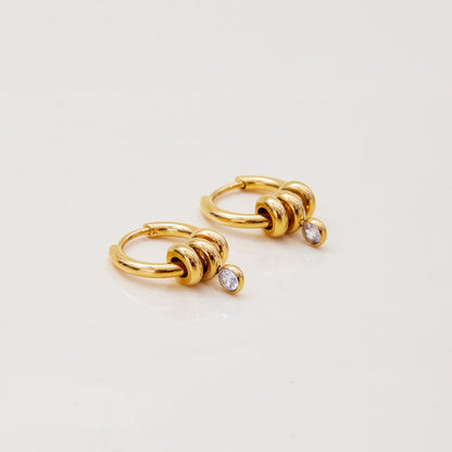 Zephyr Knotted Charm Hoop Earrings