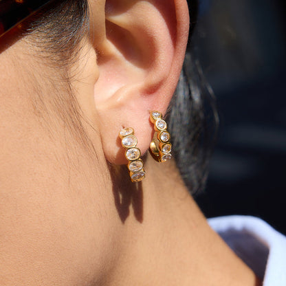 Ibiza Prong Set Huggie Earrings