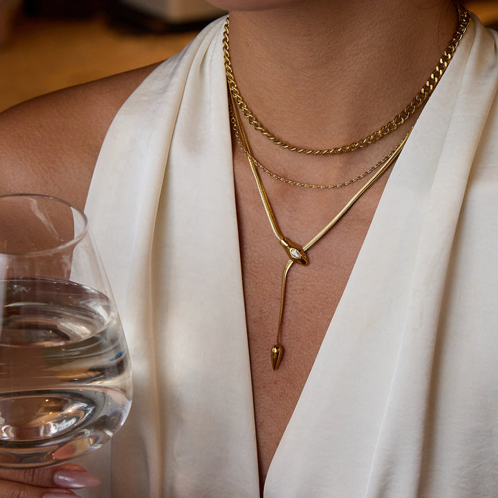 Meltemi Snake Lariat Necklace